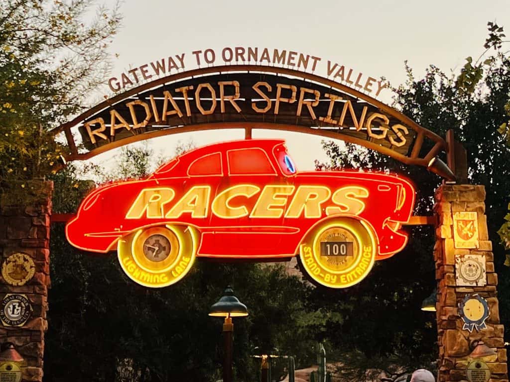 Radiator Springs Racers ride entrance