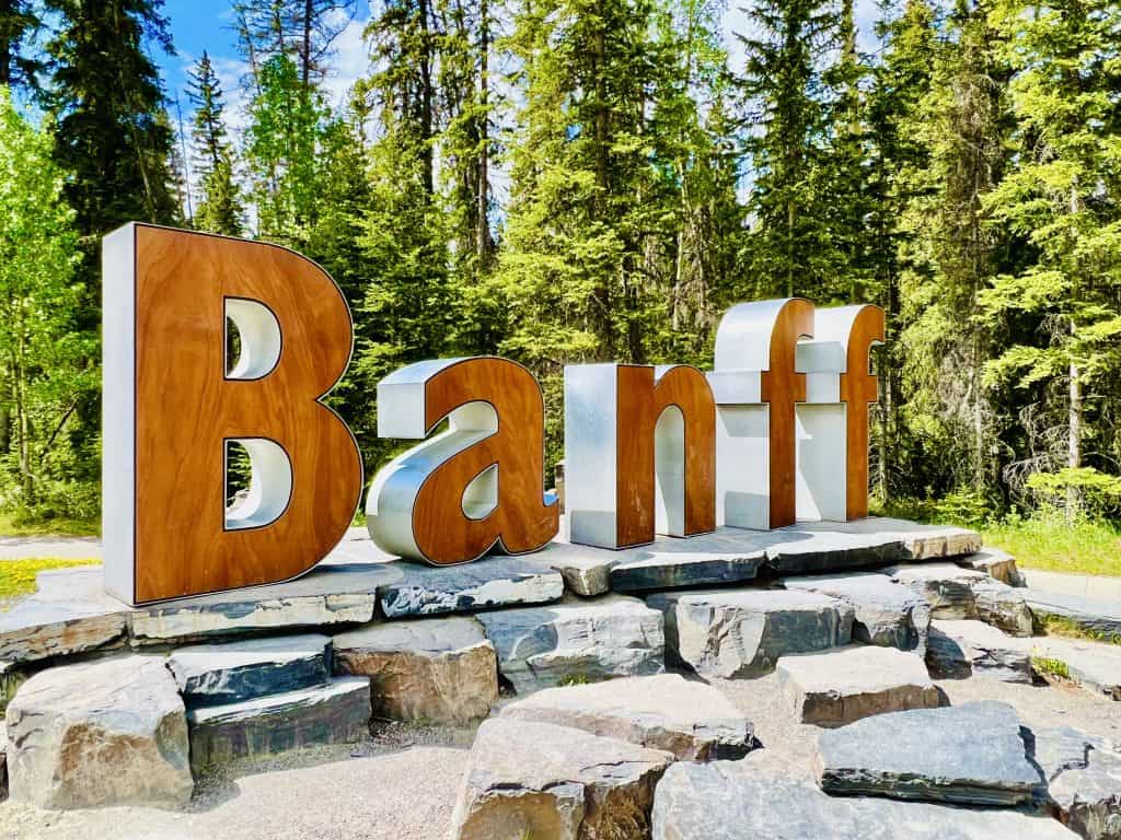 Banff sign in Banff town
