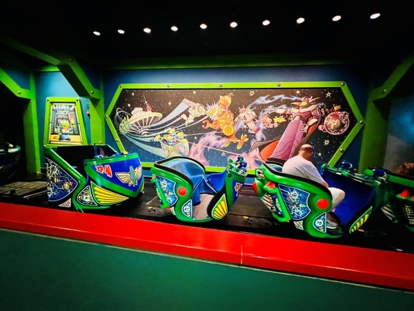 Buzz Lightyear Astro Blasters ride at Disneyland