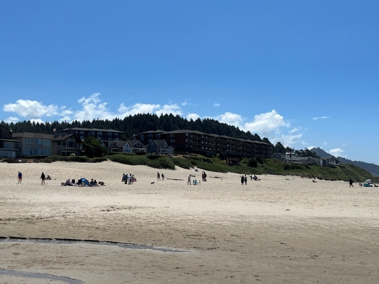 Oceanfront resort on a beach in Oregon