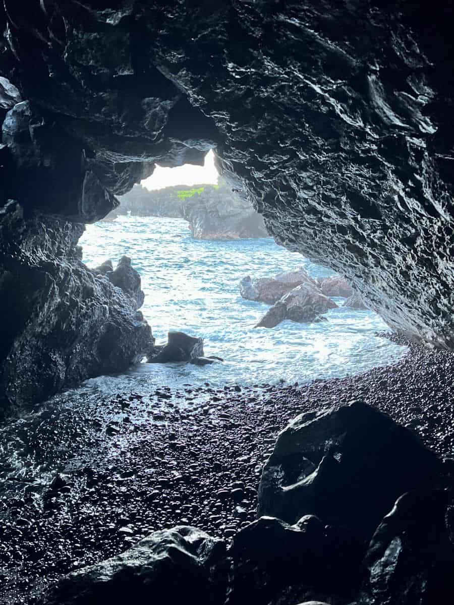 Cave at Black Sand Beach