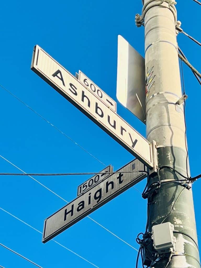 Famous Intersection of Haight St and  Ashbury St