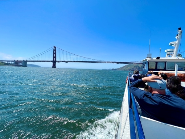 Golden Gate Bridge Views from San Francisco Boat tours and Bay Cruise