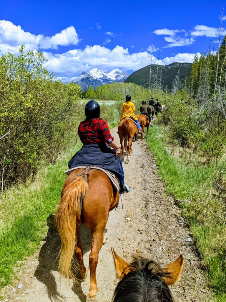 Horseback riding in Banff
