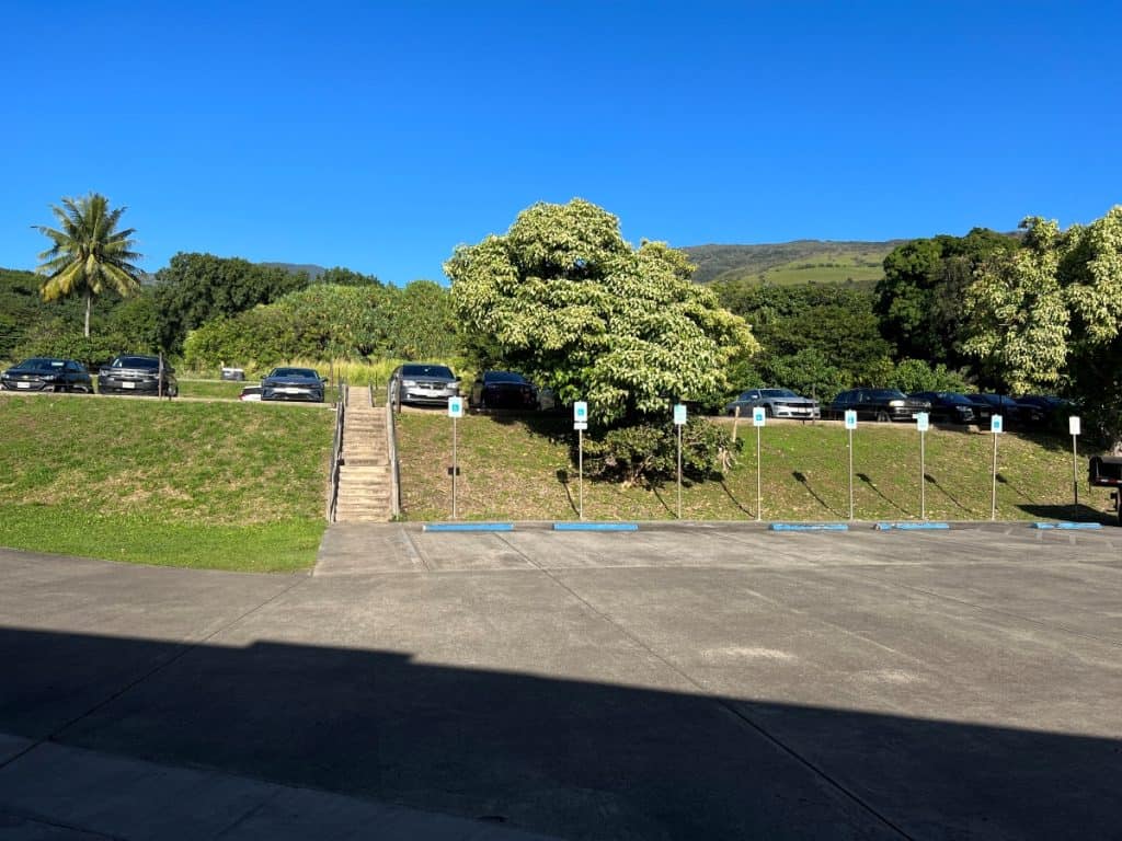 Parking lot for Pipiwai Trail