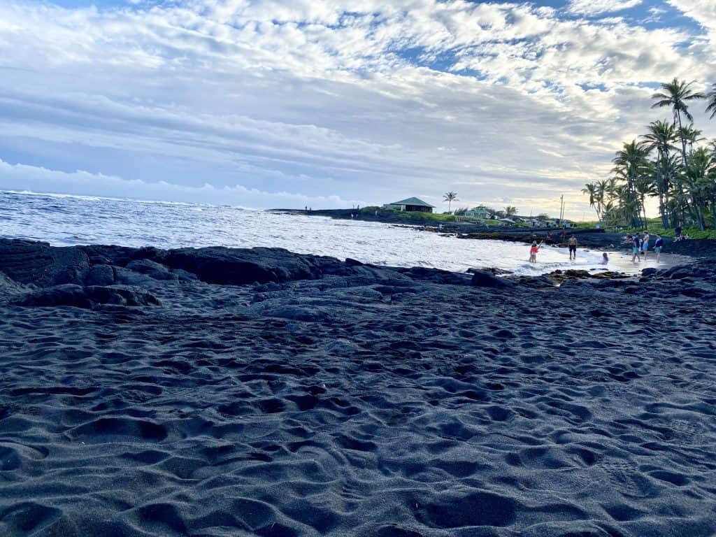 Punaluu black sand beach Big Island