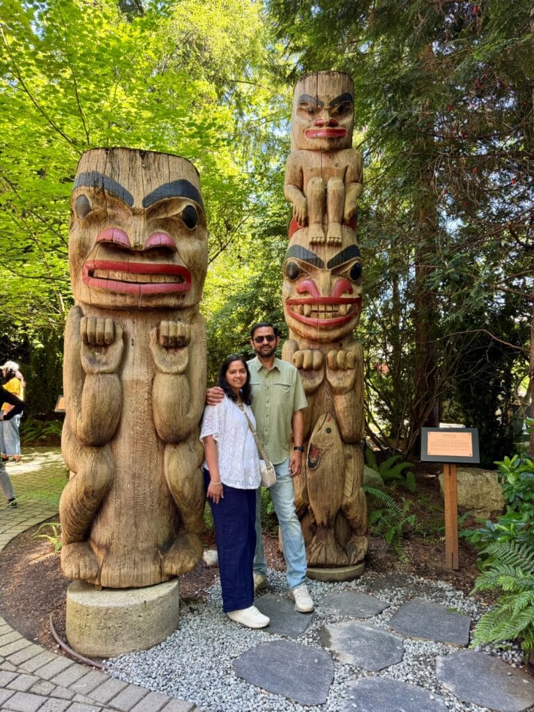 Totem poles at Capilano Park