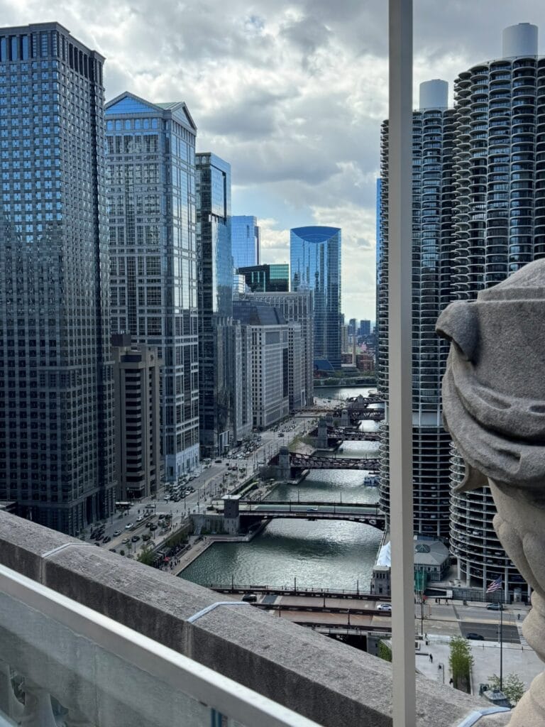 View of Chicago River from LondonHouse rooftop bar