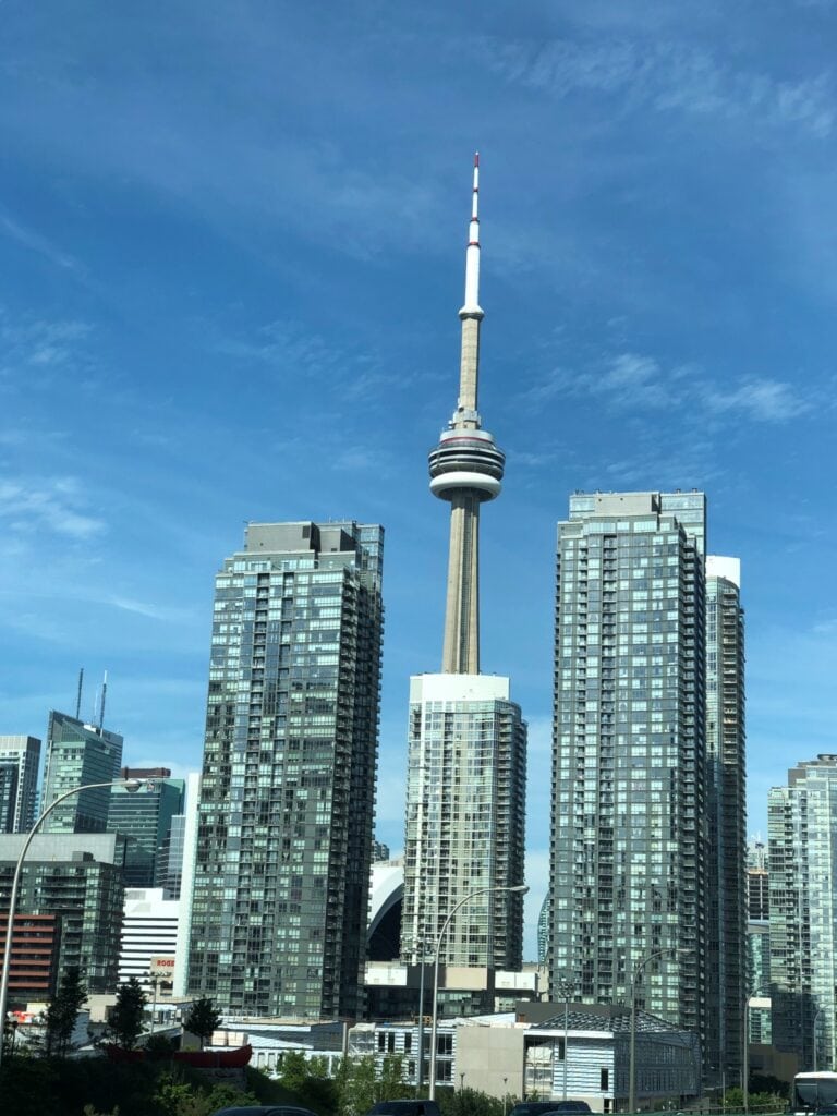 Skyscrapers in Toronto and CN Tower