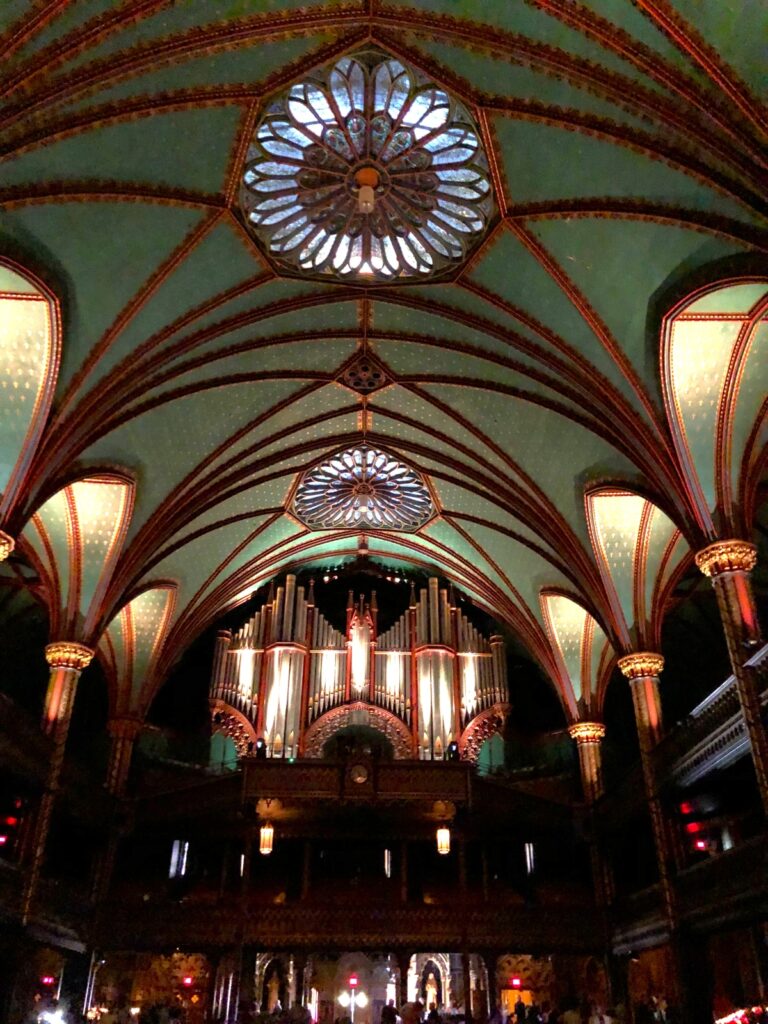 Interior of Notre Dame Basilica in Montreal