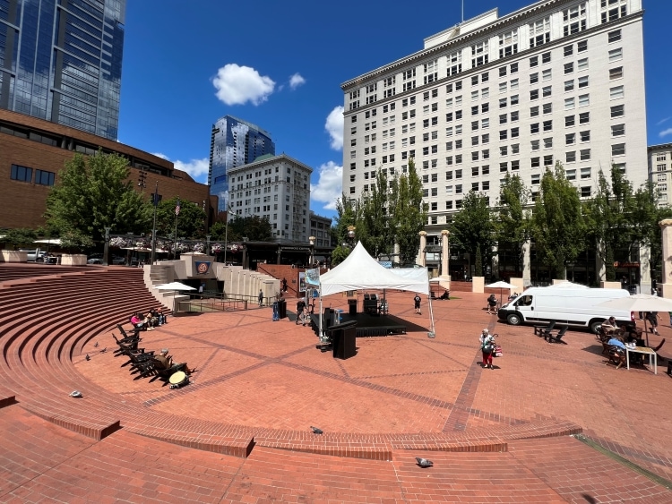 Pioneer Courthouse Square in Portland