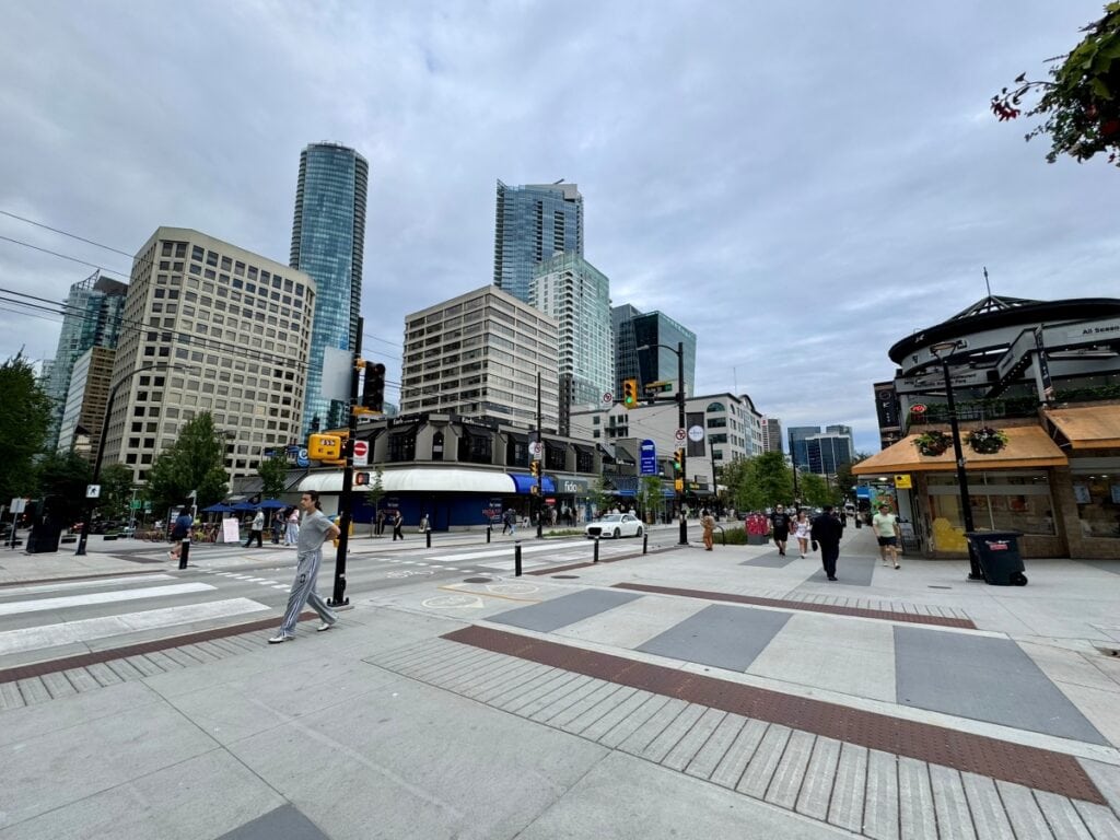 Robson Street in Vancouver downtown