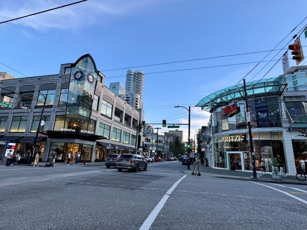 Robson Street in Vancouver downtown