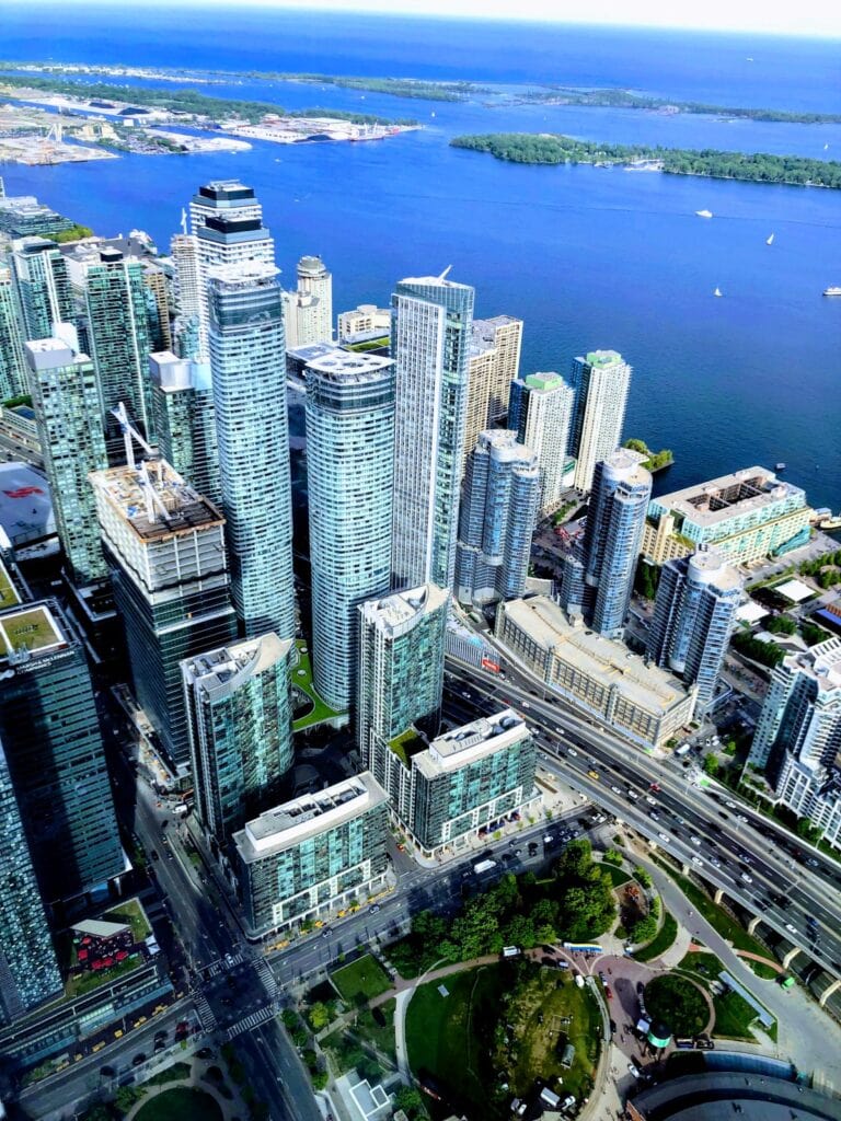 View of Toronto downtown from CN Tower